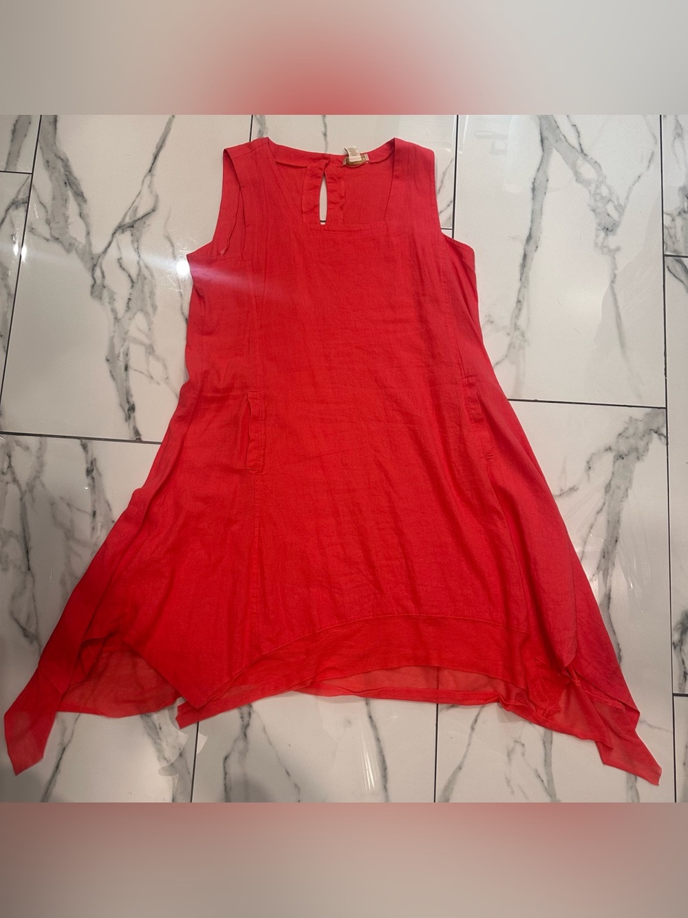 Cynthia Rowley Sleeveless Red Tunic Dress